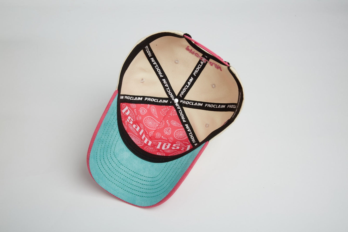 God’s Work- Signature Series Suede Hot Pink & Teal Snap-Back