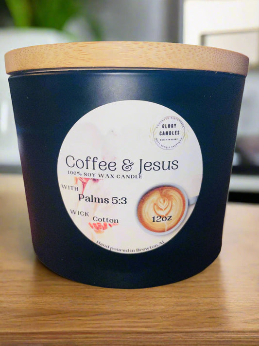 Coffee & Jesus Candle 12oz(3-wick)