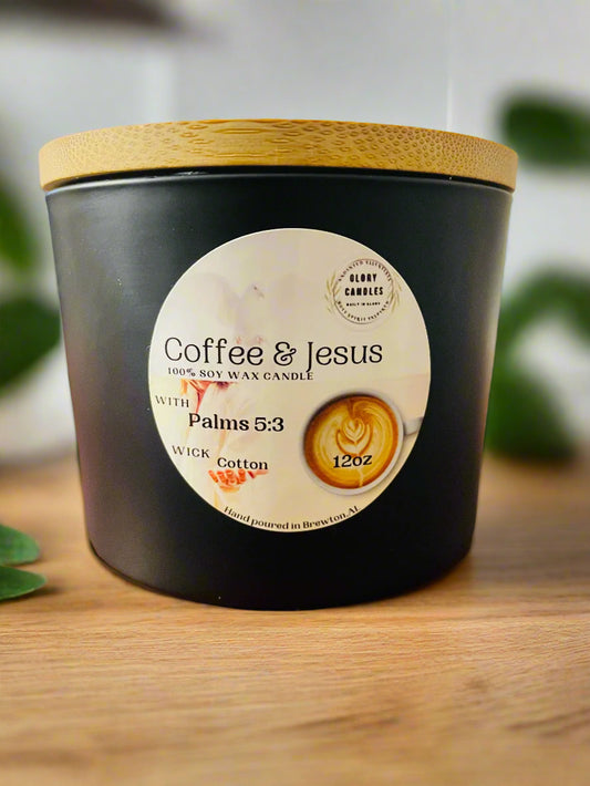 Coffee & Jesus Candle 12oz(3-wick)